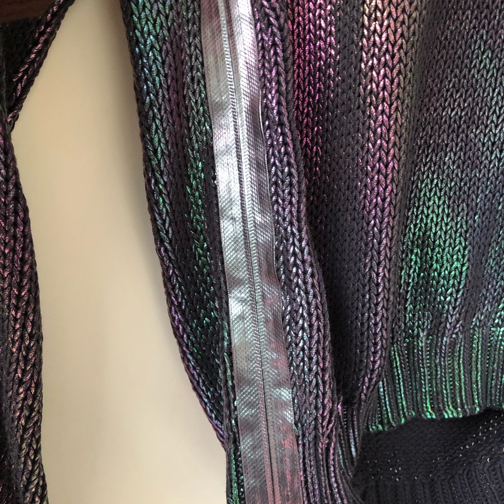 SportMax Defile Sweater Oil Slick Holo Iridescent - Picture 4 of 7